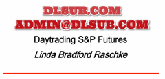Linda Raschke - Day Trading S&P 500 Index Futures Book branded promotional cover for online trading education